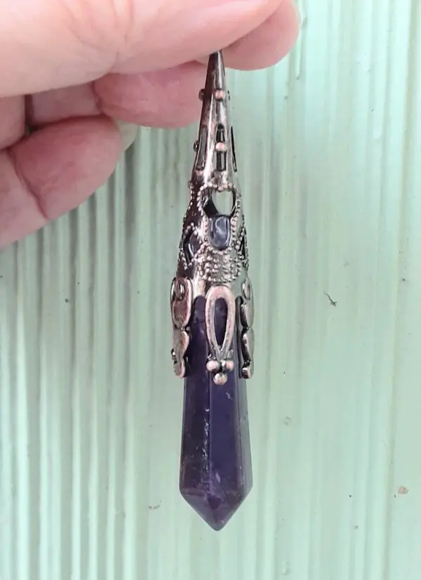 Amethyst Drop Pendants